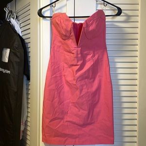 LULUS STRAPLESS BARBIE PINK DRESS